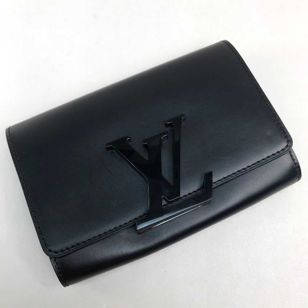 LOUIS VUITTON Clutch bag leather black LV logo Po… - image 2