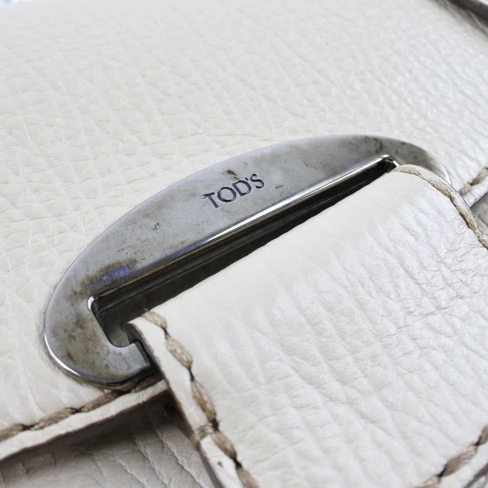 TOD'S Handbag leather beige Women Used Authentic - image 10