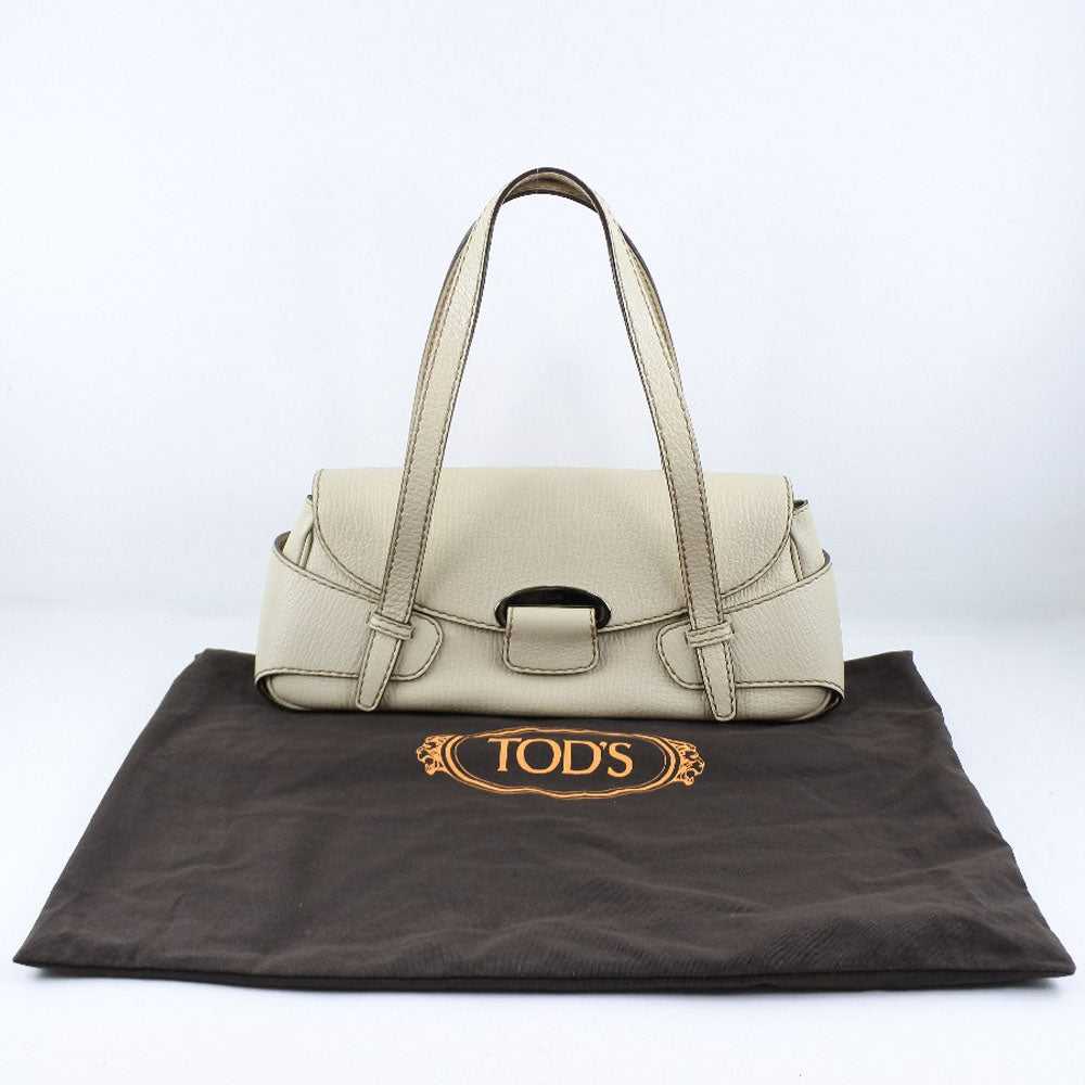 TOD'S Handbag leather beige Women Used Authentic - image 11