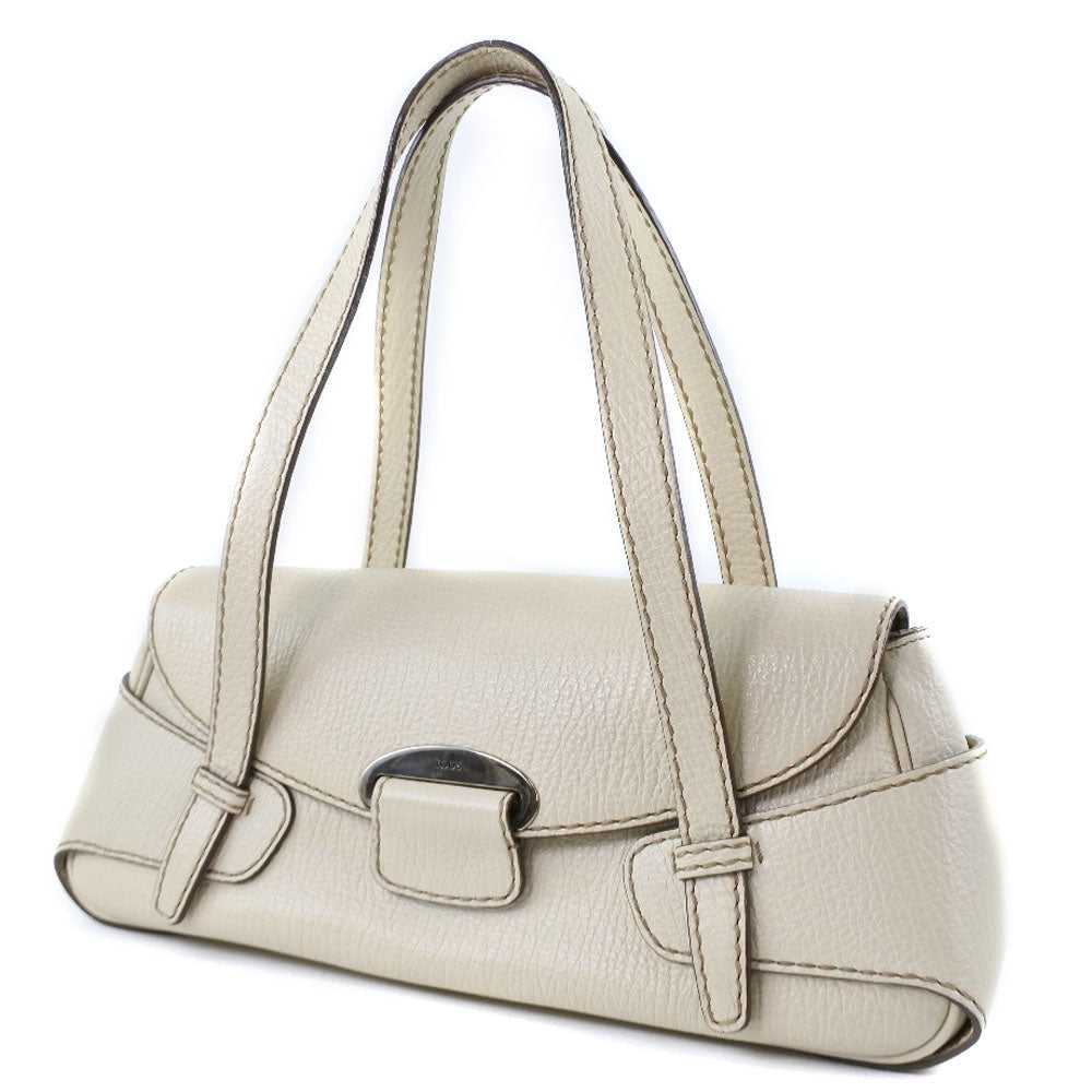 TOD'S Handbag leather beige Women Used Authentic - image 2