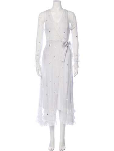 we are Leone Silk Cover-Up White Polka Dot Print … - image 1