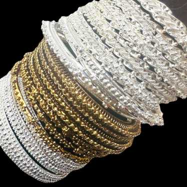 Jewelry BULK LOT SILVER & GOLD TONE BANGLE BRACEL… - image 1