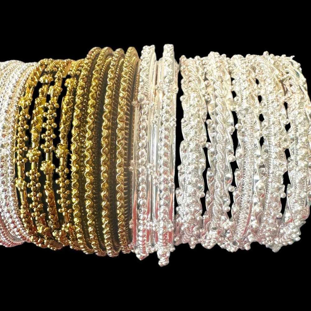 Jewelry BULK LOT SILVER & GOLD TONE BANGLE BRACEL… - image 8