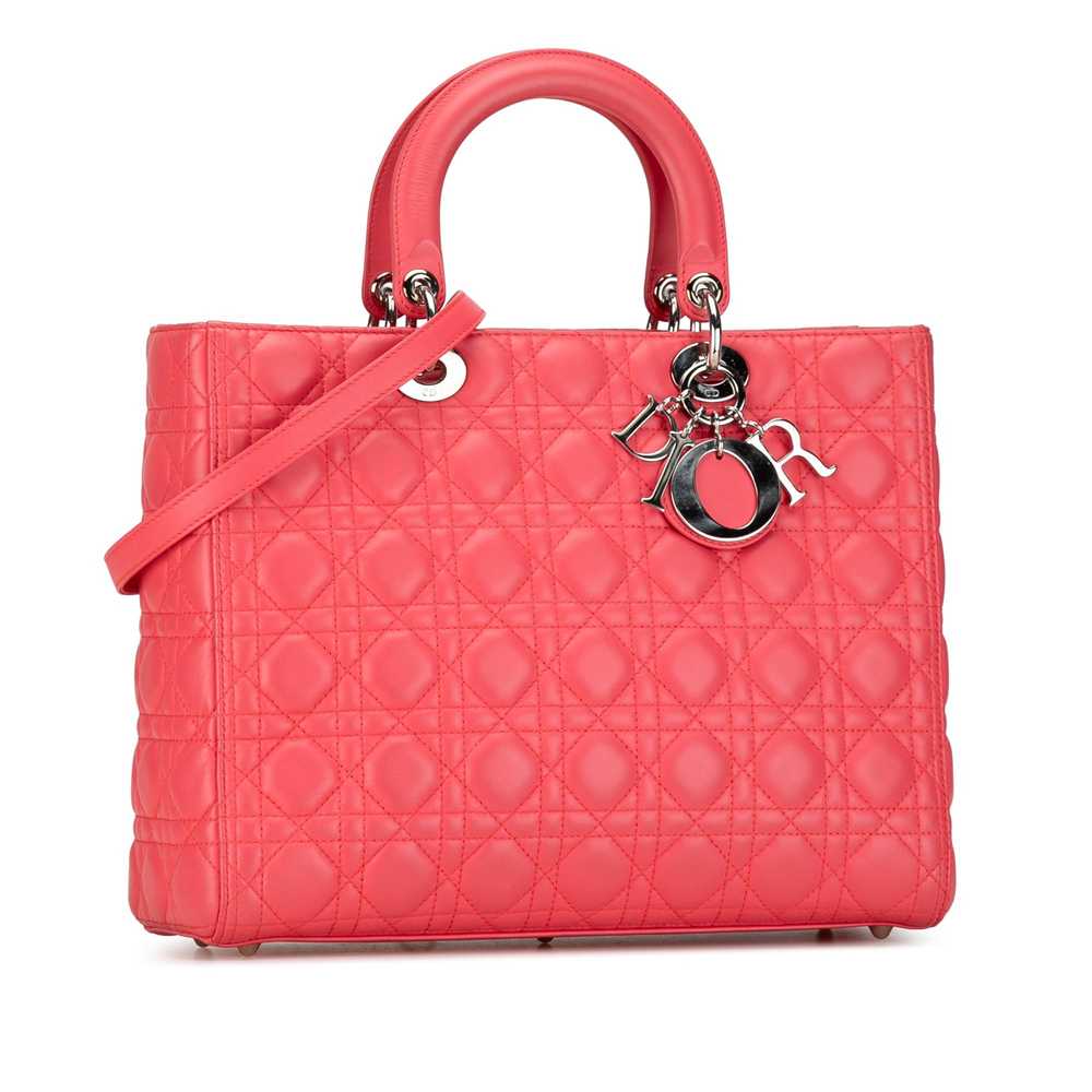 Product Details Dior Pink Large Lambskin Cannage … - image 2