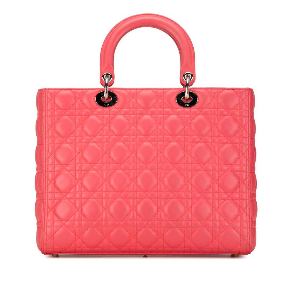 Product Details Dior Pink Large Lambskin Cannage … - image 3