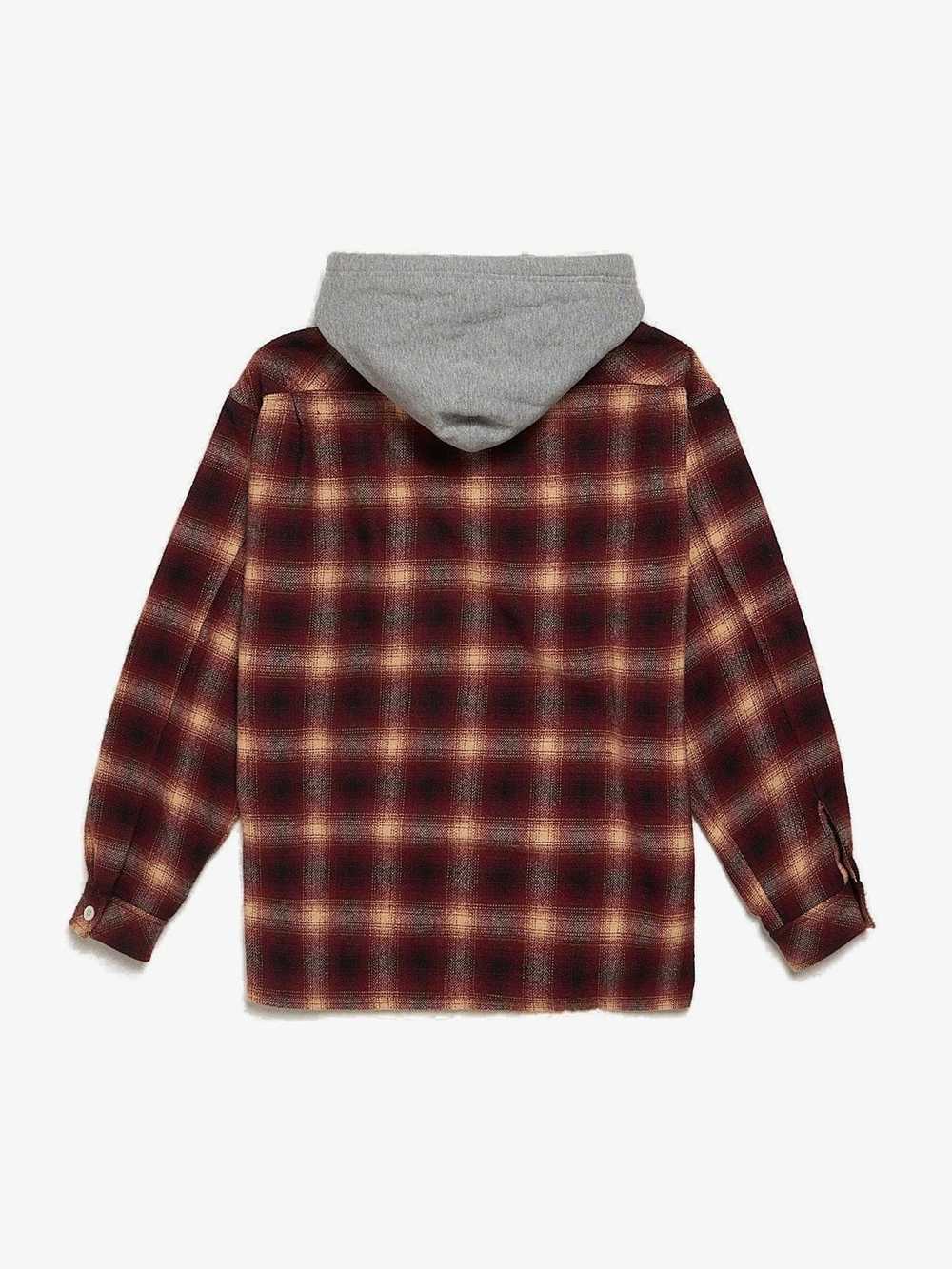 Number (N)ine Red Checkered Polyester Hood Oversh… - image 2