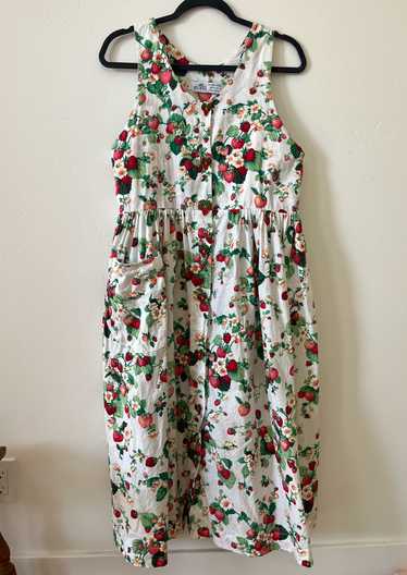 Dogwood Lane Vintage 80's Cotton Strawberry dress…