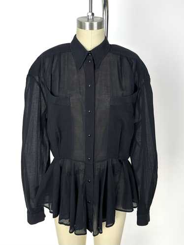 Thierry Mugler Sheer Peplum Jacket