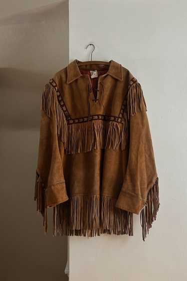 1970's FRINGE SUEDE TUNIC | SIZE L/XL