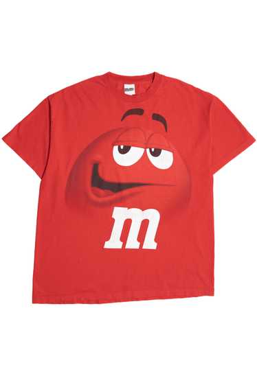 Red M&M Big Face M&Ms Brand T-Shirt 11772 - image 1