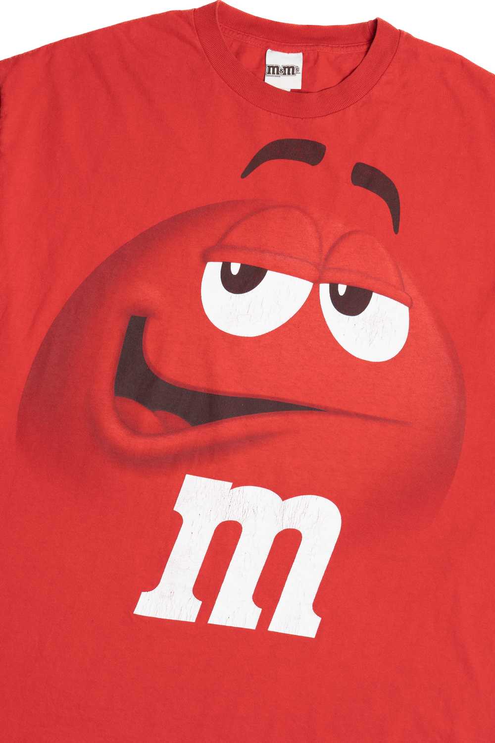 Red M&M Big Face M&Ms Brand T-Shirt 11772 - image 2