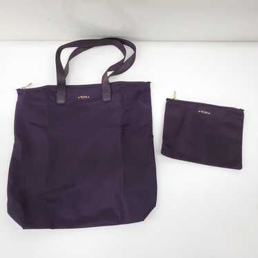 Tumi Dark Purple Nylon Large Packable Tote & Pouc… - image 1