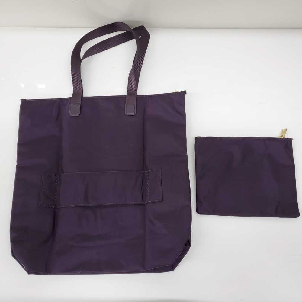 Tumi Dark Purple Nylon Large Packable Tote & Pouc… - image 2