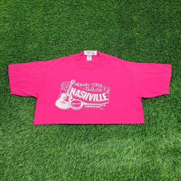 Jerzees Vintage 80s Nashville Crop-Top Shirt Wome… - image 1