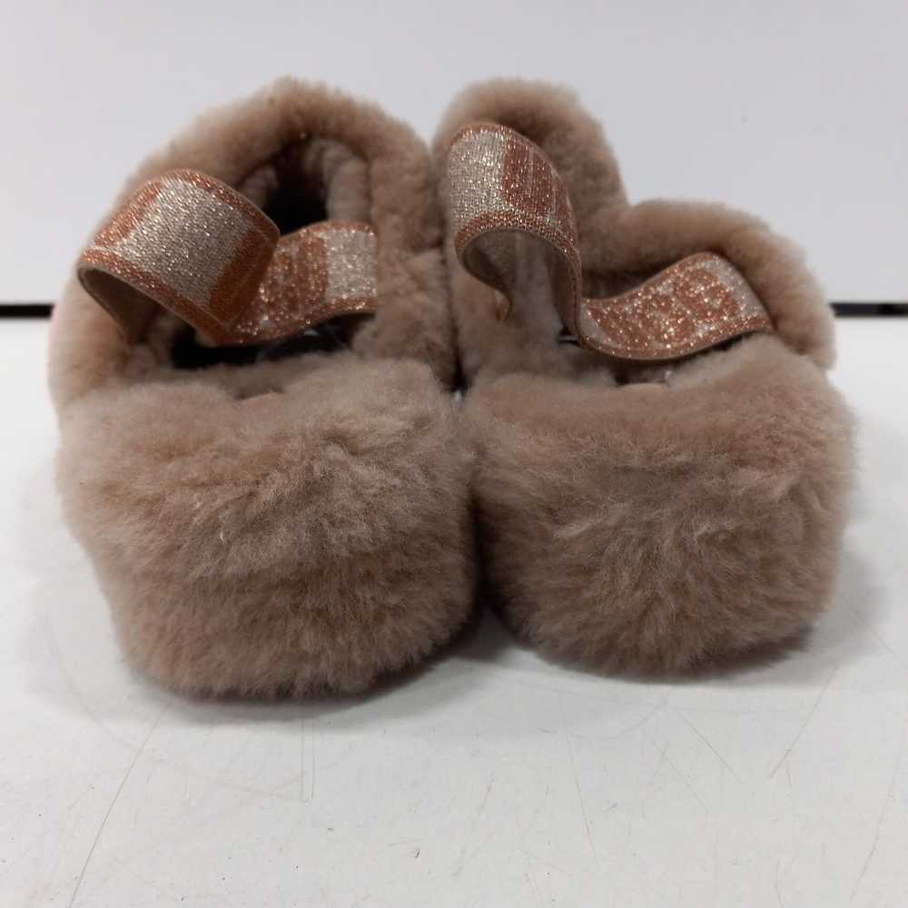 WOMENS BROWN & PINK UGG SLIDES SIZE 11 - image 2