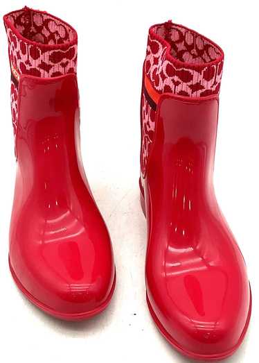 Coach Rivington Red Rubber Rain Boots Women's Size