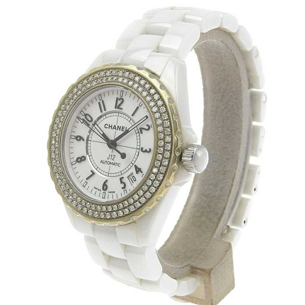 Chanel Chanel J12 Date H0970 White Dial Bezel Dia… - image 2