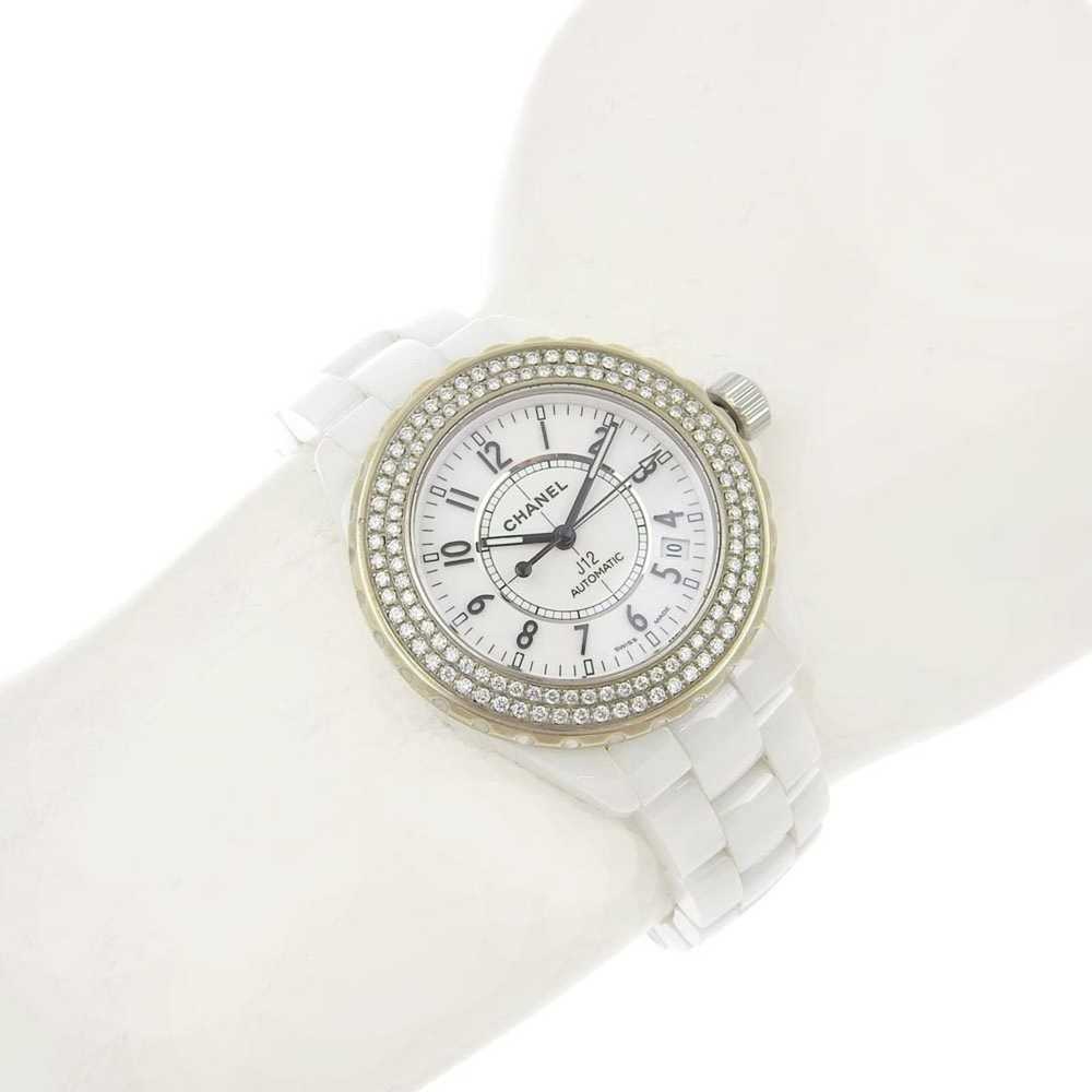 Chanel Chanel J12 Date H0970 White Dial Bezel Dia… - image 7