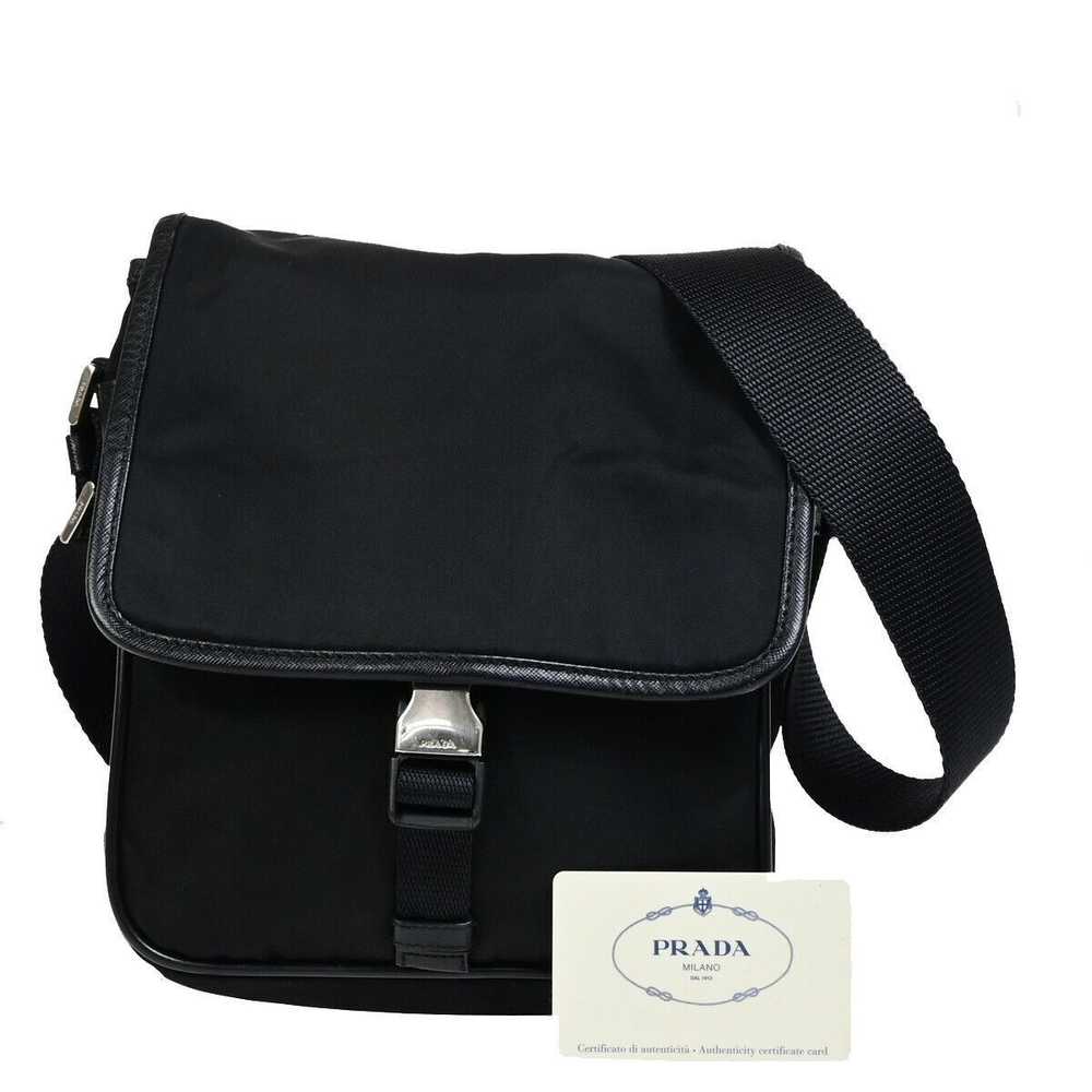 Prada Tessuto Black Synthetic Shoulder Bag (Pre-O… - image 1