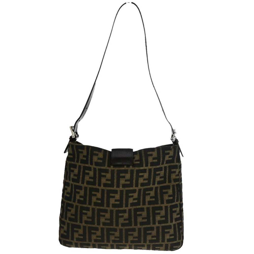 Fendi Zucca Brown Canvas Shoulder Bag (Pre-Owned) - image 2