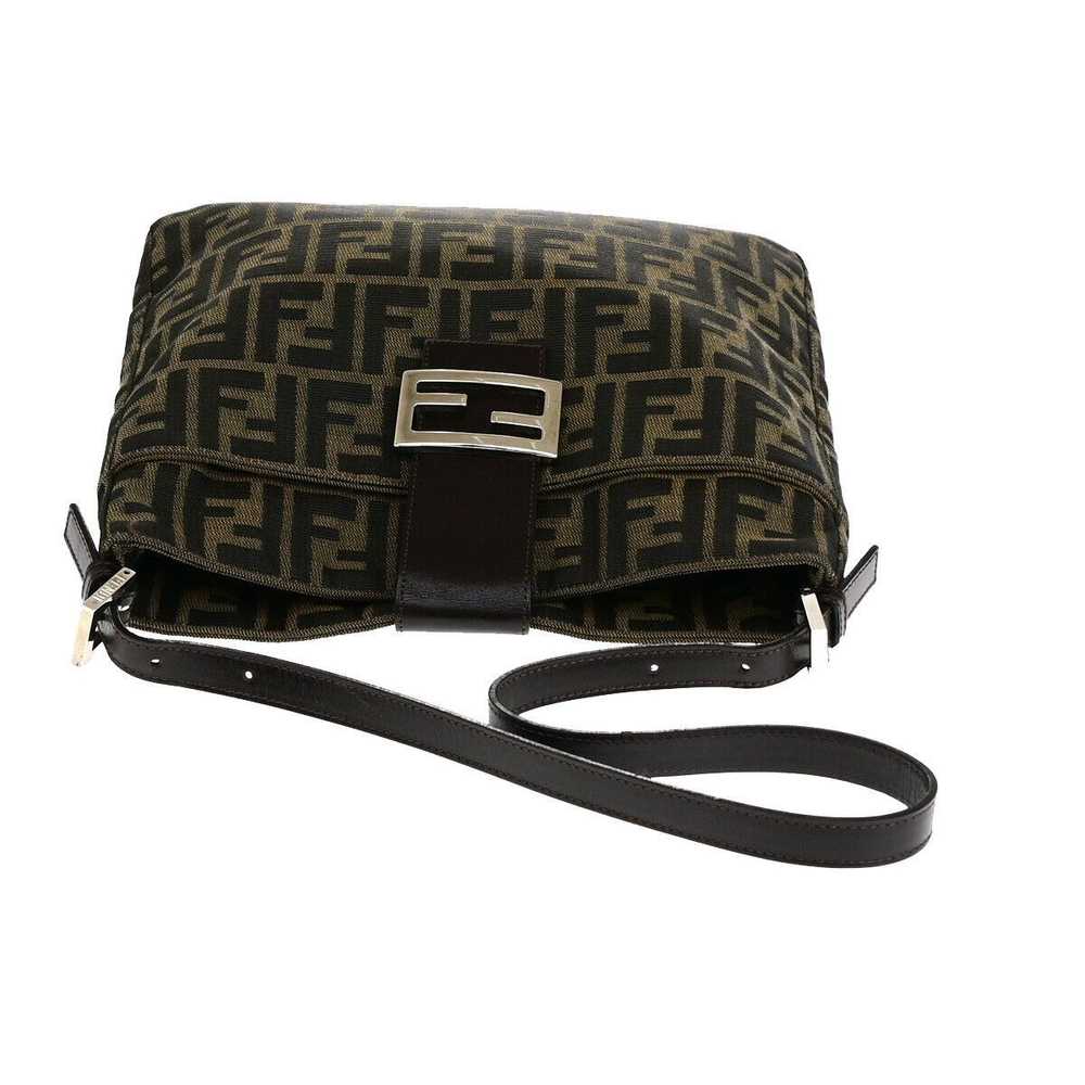 Fendi Zucca Brown Canvas Shoulder Bag (Pre-Owned) - image 4