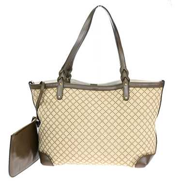 Gucci Diamante Beige Canvas Handbag (Pre-Owned) - image 1