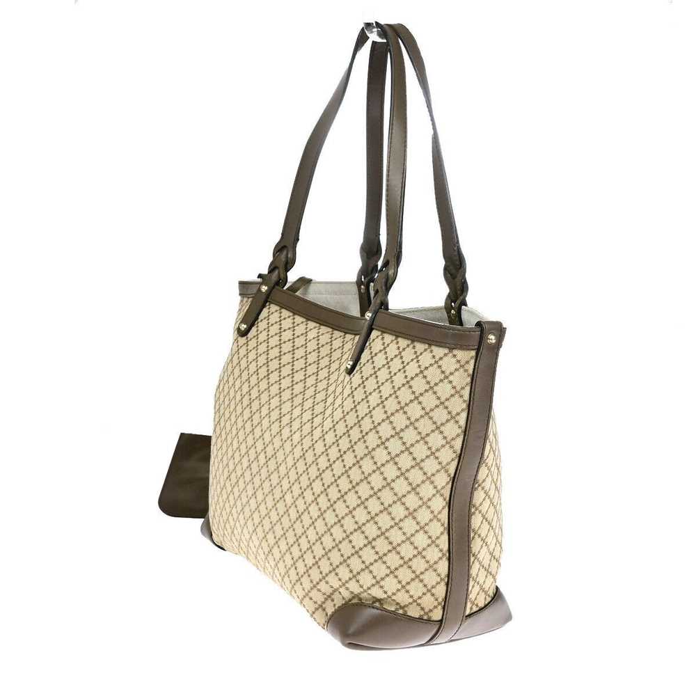 Gucci Diamante Beige Canvas Handbag (Pre-Owned) - image 3