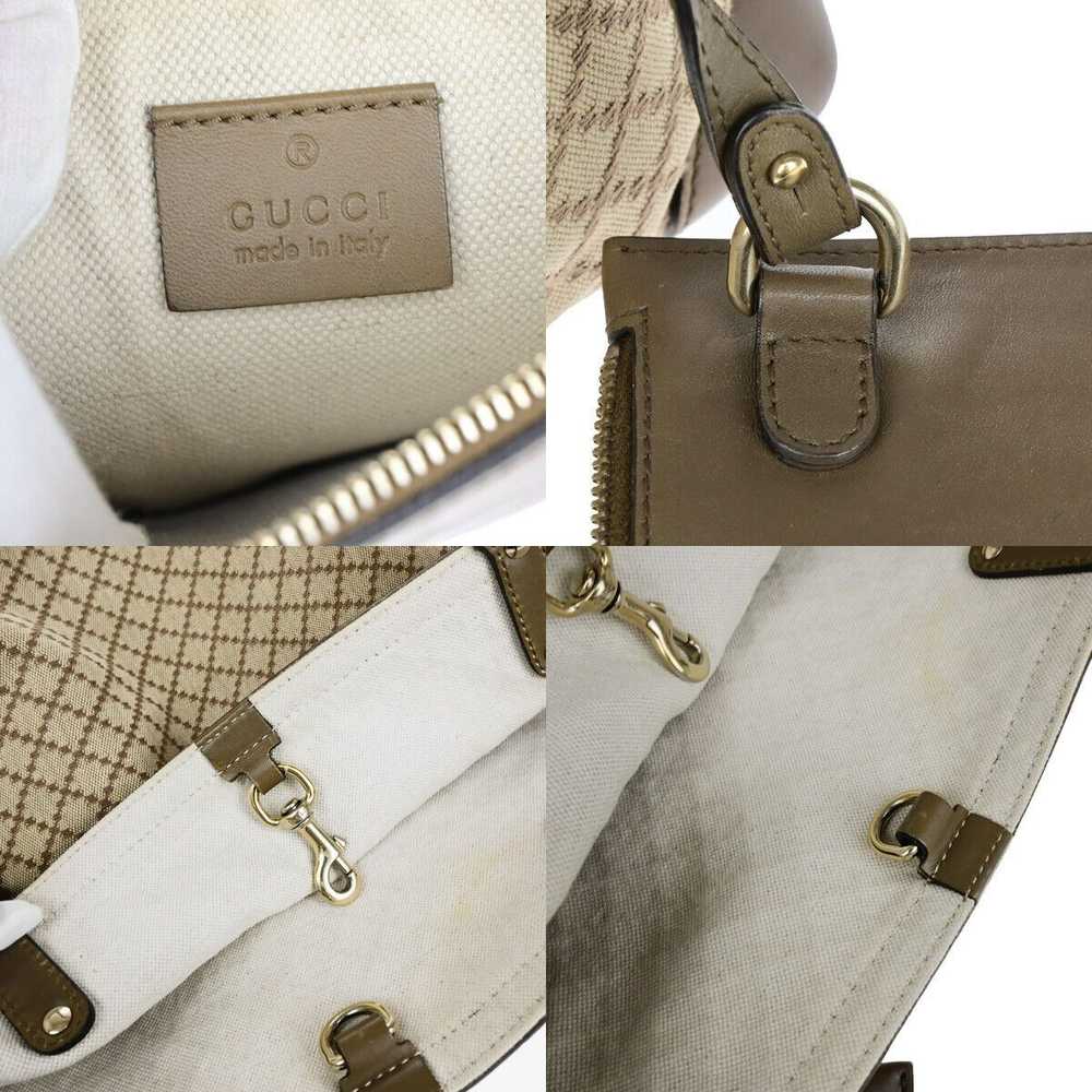 Gucci Diamante Beige Canvas Handbag (Pre-Owned) - image 7