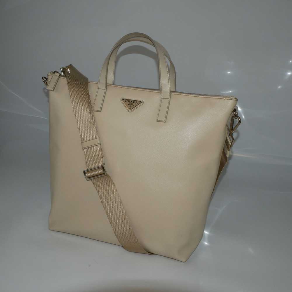 Prada Prada Saffiano Leather Travel Tote Bag - image 2