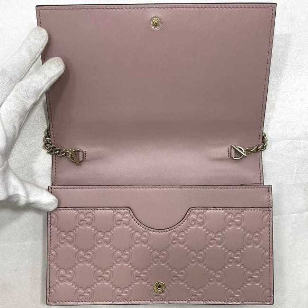 Gucci Gucci Chain Shoulder Wallet f-21141 Pink Sh… - image 8