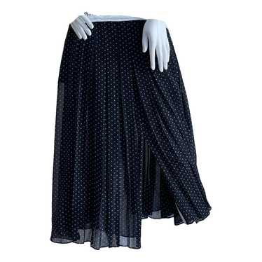 Non Signé / Unsigned Silk mid-length skirt - image 1