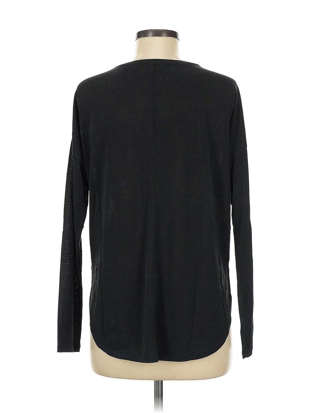 Lucky Brand Women Black Long Sleeve T-Shirt S - image 2