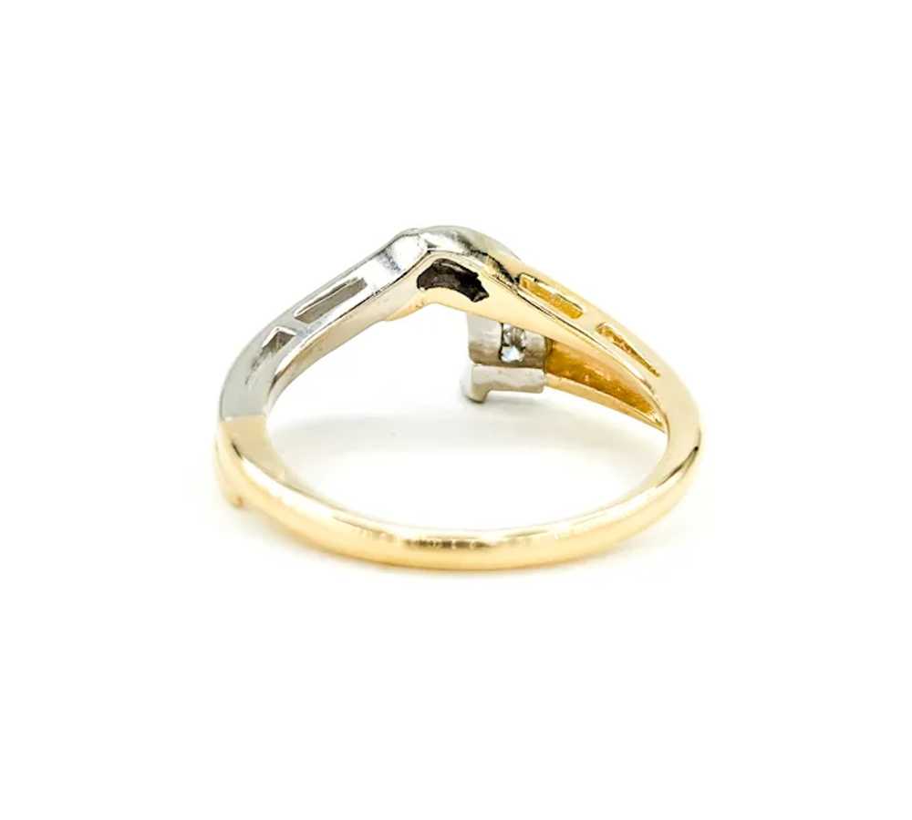 Vintage Channel Set Diamond Ring Wrap in Two Tone… - image 8