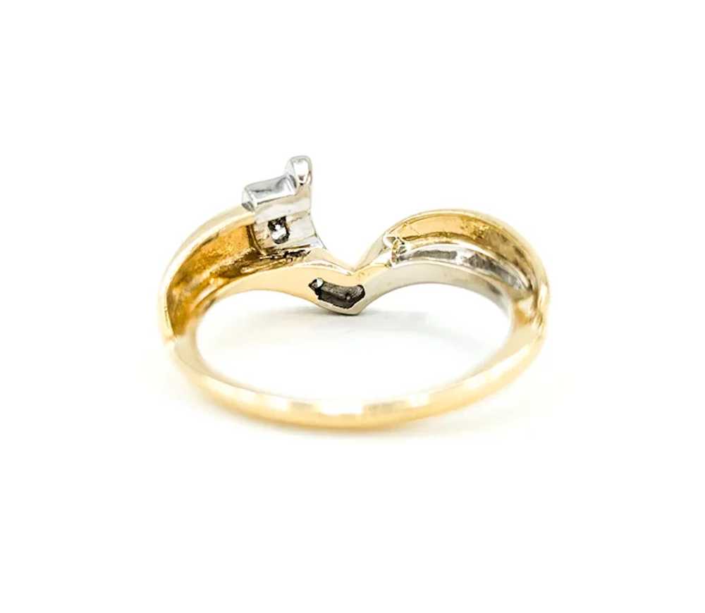 Vintage Channel Set Diamond Ring Wrap in Two Tone… - image 9