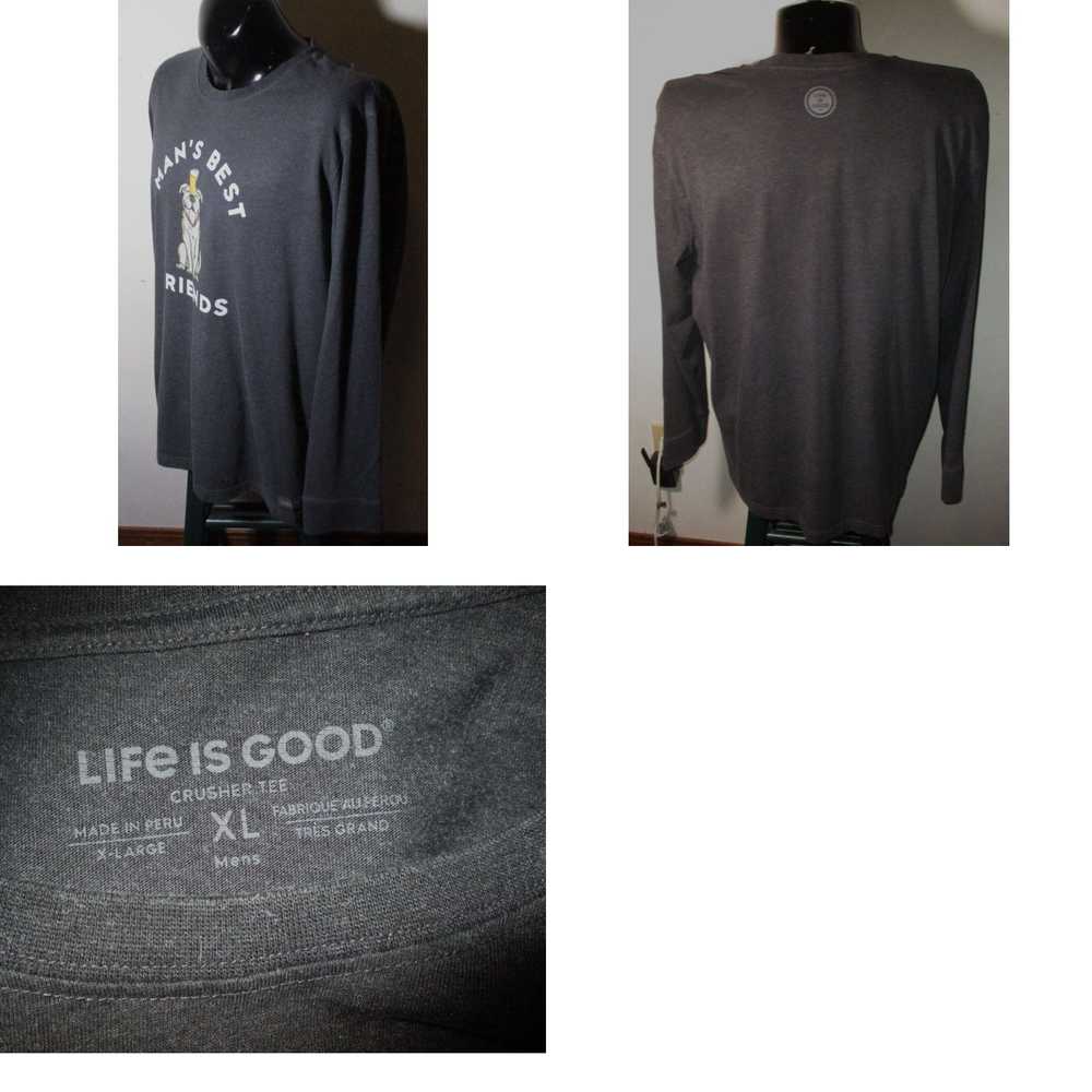 Life Is Good Men's LIFE is GOOD Gray "Man's Best … - image 4