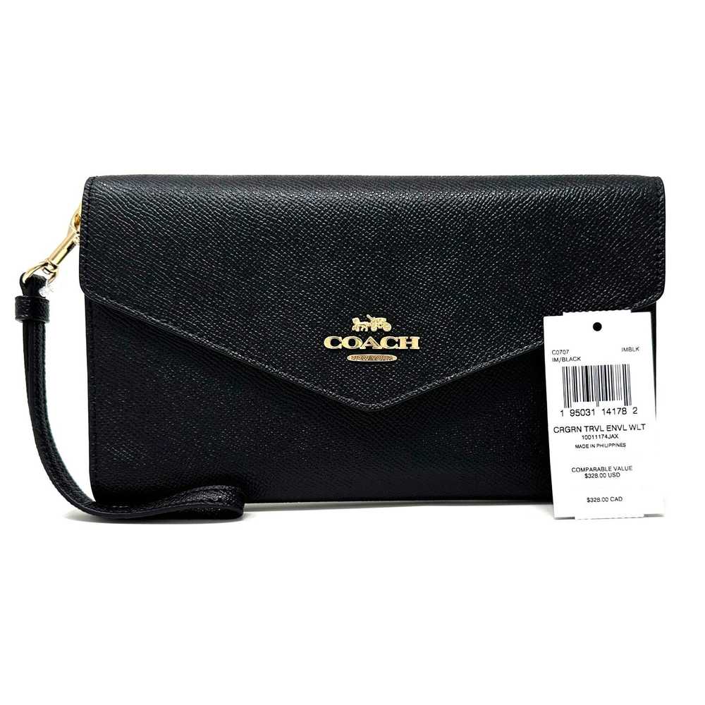 Coach Coach Travel Envelope Wallet Wristlet in Bl… - image 2