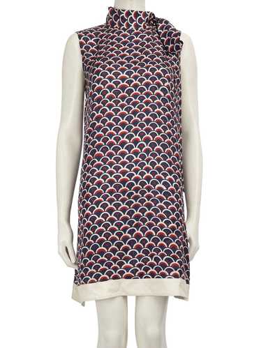 Valentino Garavani Logo Print Silk Mini Dress