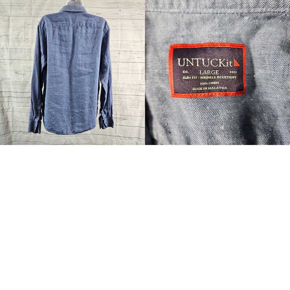 UNTUCKit Untuckit Womens Button Front Linen Shirt… - image 4