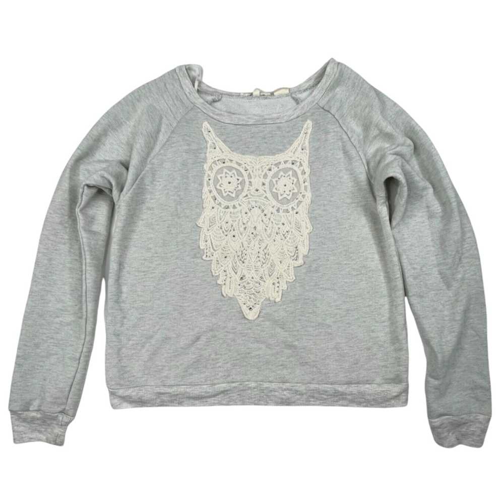 Miss Me Miss Me Sweater Womens Medium Gray Pullov… - image 1