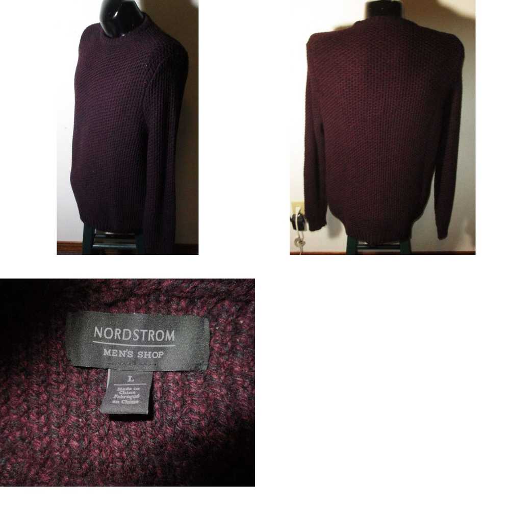 Nordstrom Men's NORDSTROM Burgundy Plum Merino Wo… - image 4