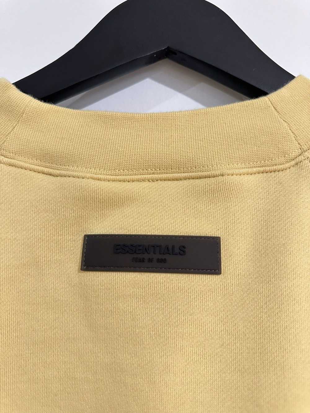 Essentials Fear of God Essentials yellow crewneck - image 7