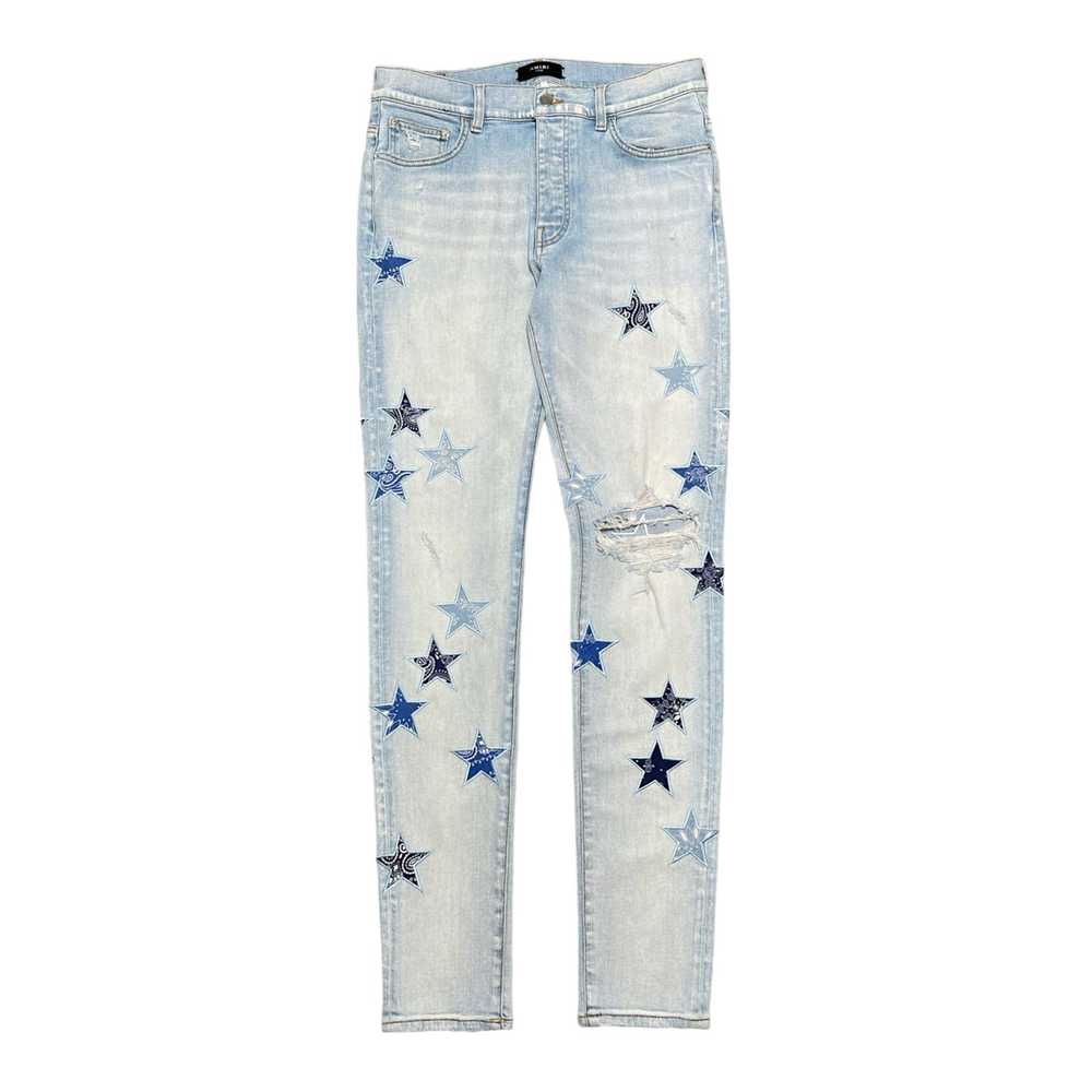 Amiri Amiri Blue Bandana Star Jeans Light Indigo - image 1