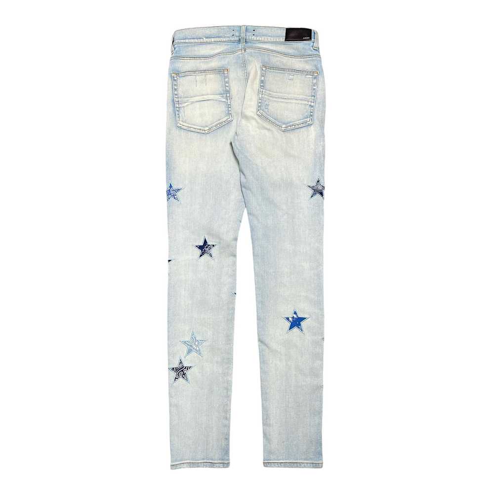 Amiri Amiri Blue Bandana Star Jeans Light Indigo - image 2