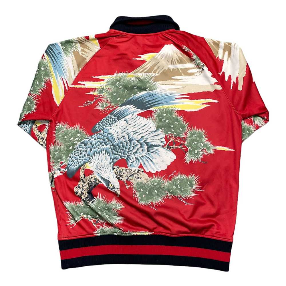 Gucci Eagle Print Zip-Up Bomber Jacket Red - image 2