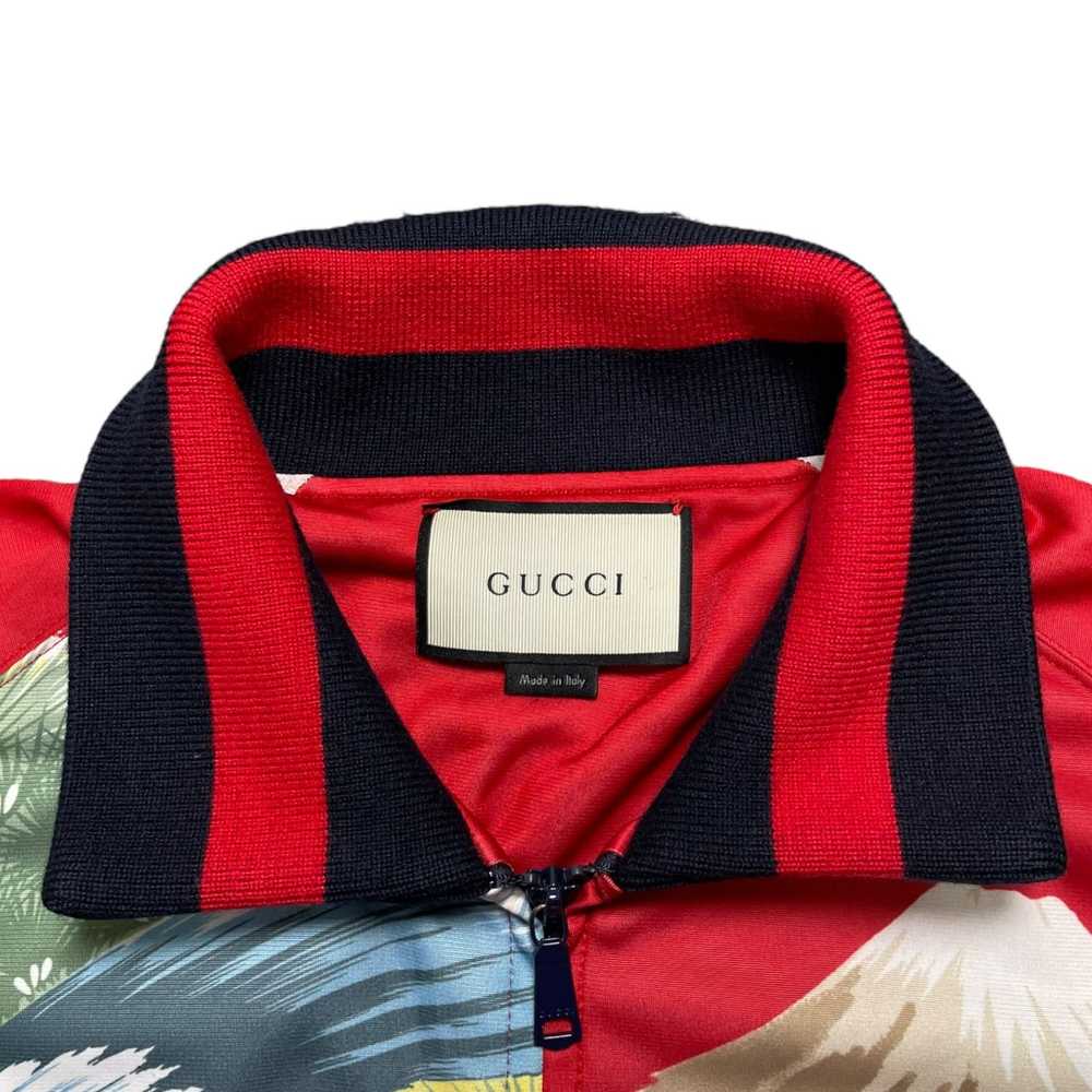 Gucci Eagle Print Zip-Up Bomber Jacket Red - image 4