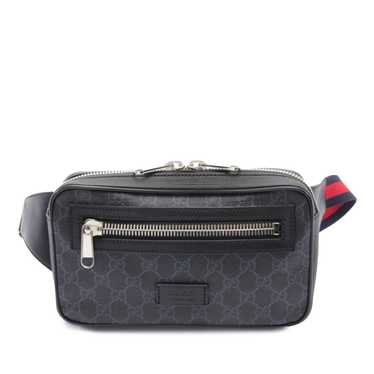 Black Gucci GG Supreme Web Belt Bag