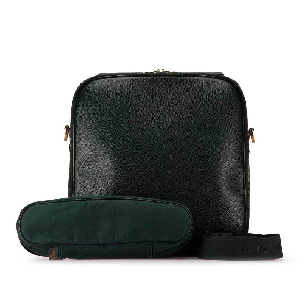 Green Louis Vuitton Taiga Tula Business Bag - image 12