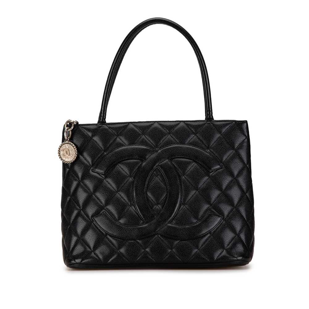 Black Chanel Caviar Medallion Tote - image 1