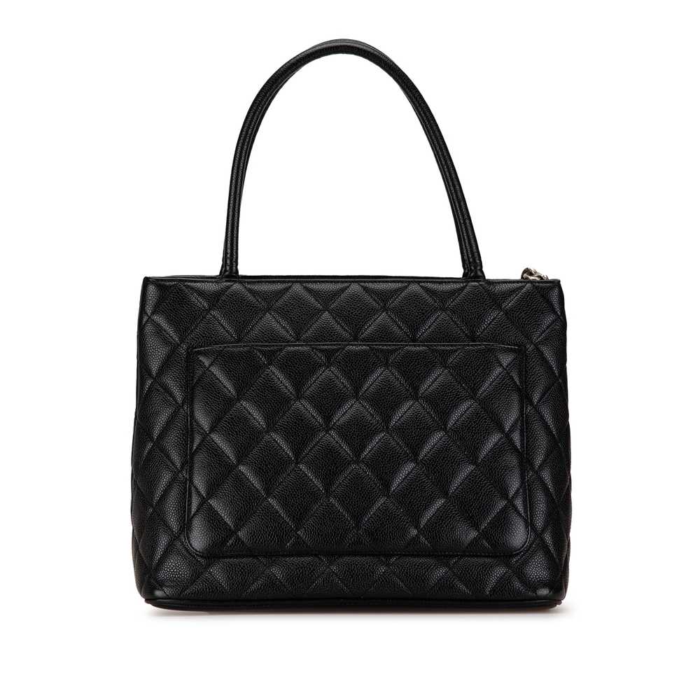 Black Chanel Caviar Medallion Tote - image 3