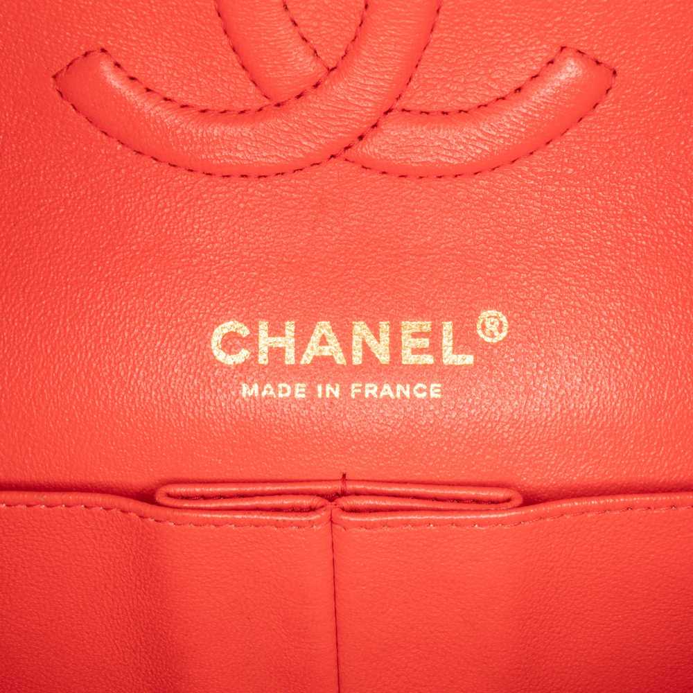 Red Chanel Medium Classic Lambskin Double Flap Sh… - image 6